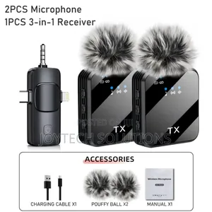3 in 1 Wireless Microphone Connector Hands Free Video Shooting