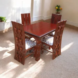Dining Set a Vibrant 4 Seater Dining Set Ready Made