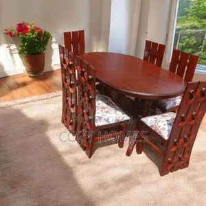 Dining Set a 6 Seater Vibrant All Wooden Dining Set Ready Made
