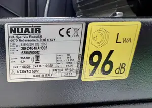 B2800-100cm2 Nuair Italy Air Compressor 2hp 100l Single Phase