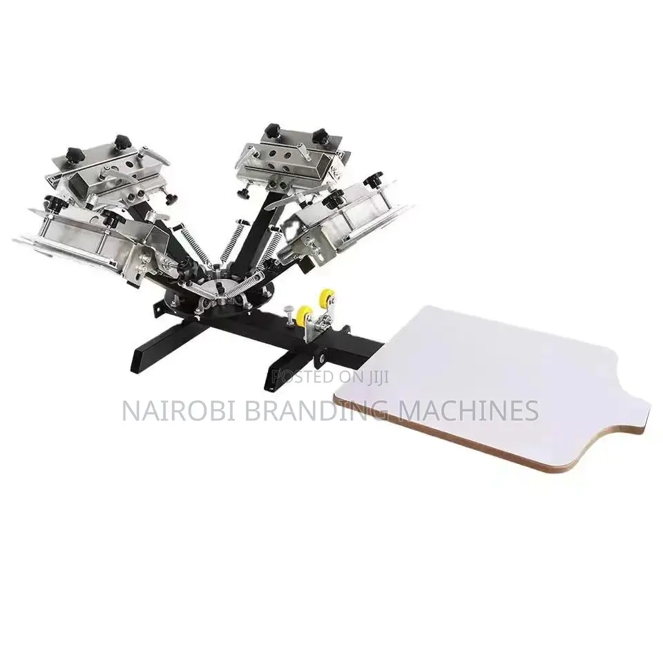 1 Station 4 Color Octopus Screen Printing Machine Manual Grade