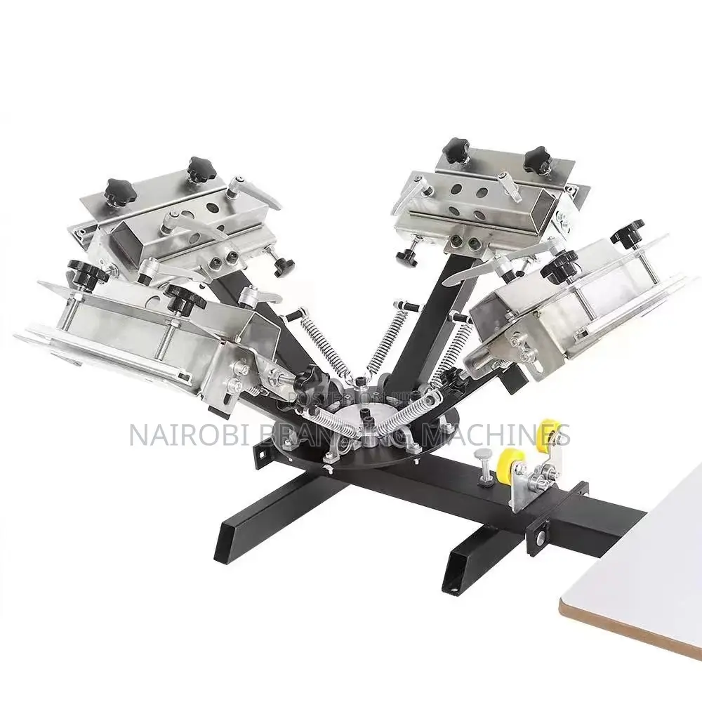 1 Station 4 Color Octopus Screen Printing Machine Manual Grade