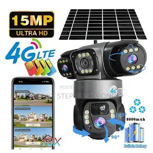 V380 Pro 12mp 4g PTZ Triple Lens Solar Camera All Weatherproof