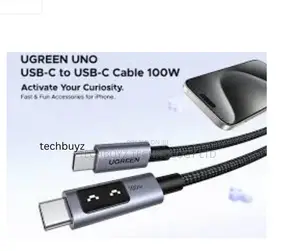 Ugreen Uno Robot Usb-c To Usb-c 100w Fast Charging 5a Cable 3m - L509
