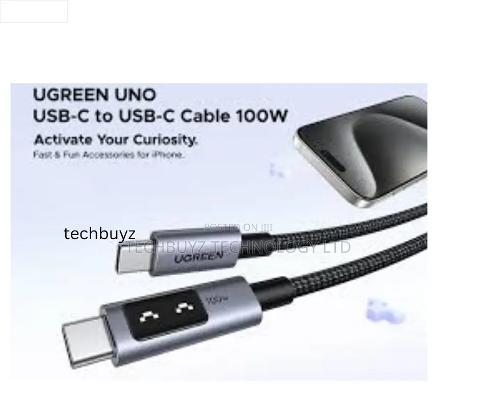 Ugreen Uno Robot Usb-c To Usb-c 100w Fast Charging 5a Cable 3m - L509