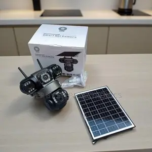 V380pro 12mp 4g Outdoor Triple Lens Solar PTZ Camera With Built-in Mic
