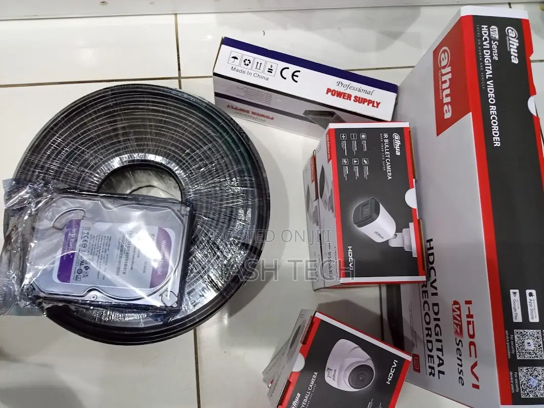 4 Dahua Channel Complete Camera Set Wifi Enabled CCTV Cameras