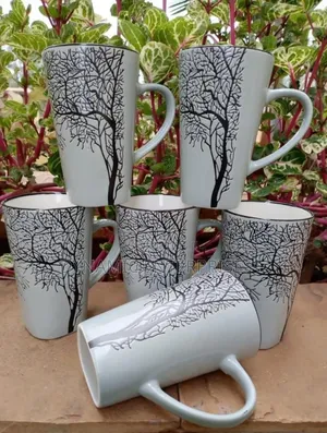 Distinctive Black and White Ceramic Mugs
