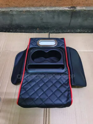 5in1 Car Armrest Pad Integrated Tissue Box, Cupholders,Phone Holder