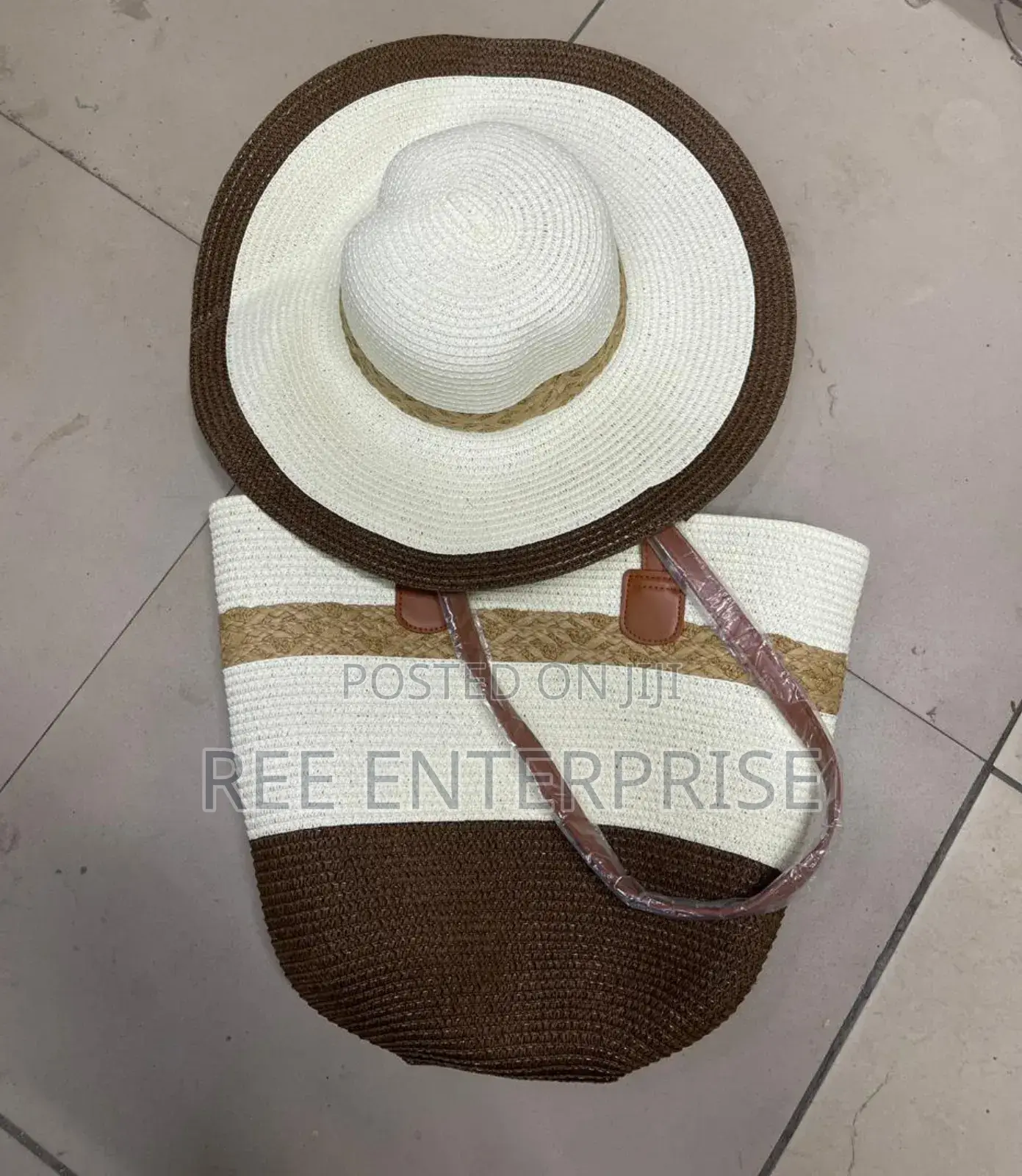 Beach Lady Bag With Matching Hats