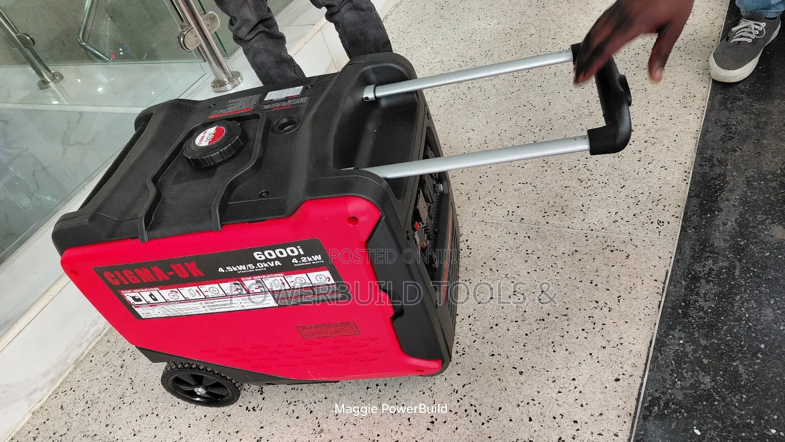 Cigma Uk 6000i Silent Petrol Inverter Generator, Portable