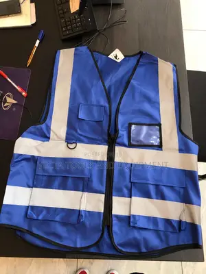Blue Executive Reflective Vests,120g High Quality With Pockets And Zip