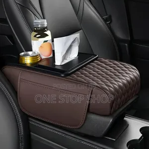Leather Booster Armrest Center Console Cover With Cup/Saviette/Phone
