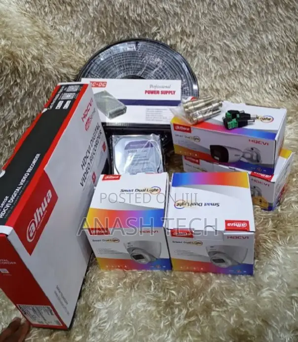 Dahua 4 CCTV Camera Full Kit 2mp 500gb 50m Cable