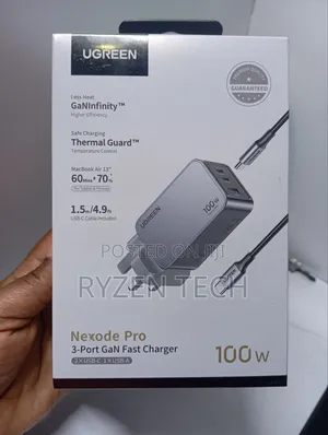 Ugreen Nexode Pro 100w 3-Port Fast Charger +1.5m 100w Cable