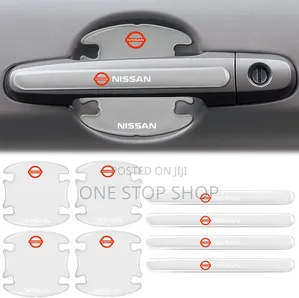 8pc Door Handles+Owl Clear Nissan Branded Anti Scratch Sticker