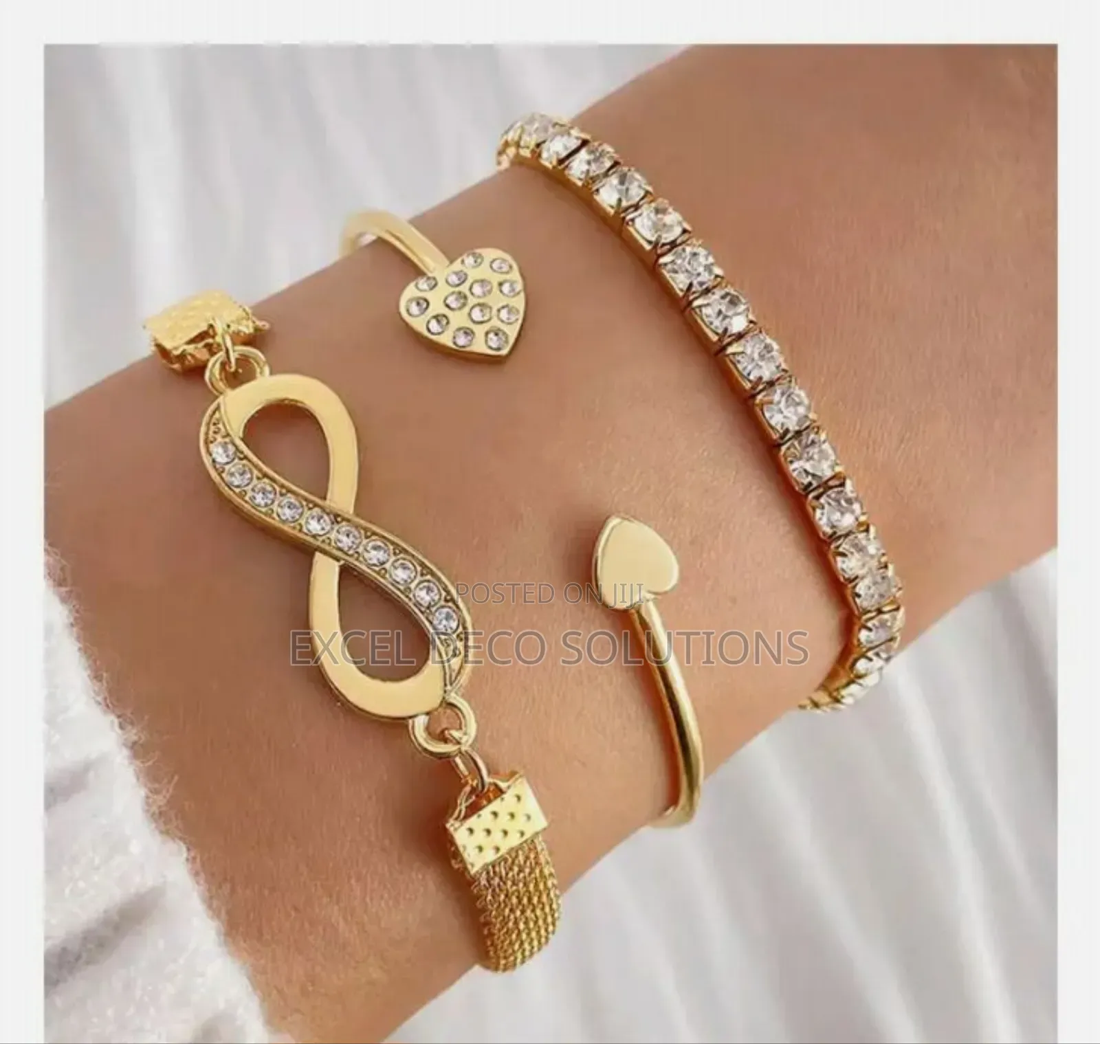 3 PCS /Set Full Diamond Bangle
