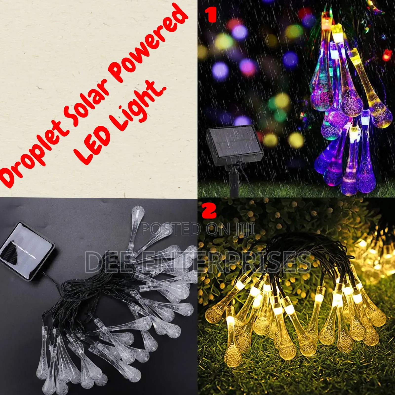Solar Powered Droplet Led Light