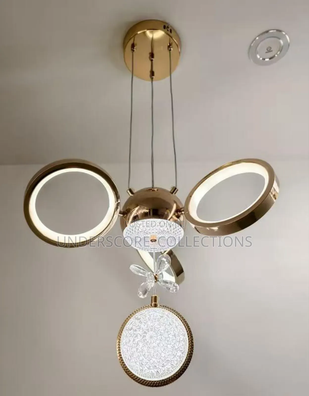 Modern Gold Led Chandelier With Fixture