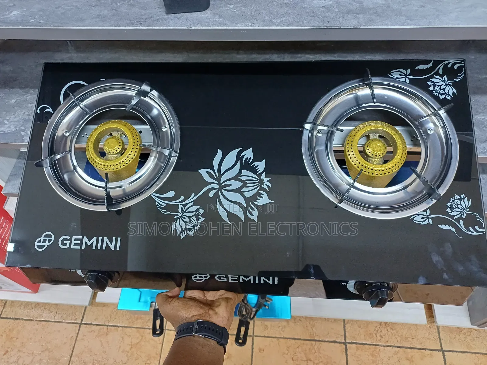 Gemini 2 Burner Gas Cooker Glass Top
