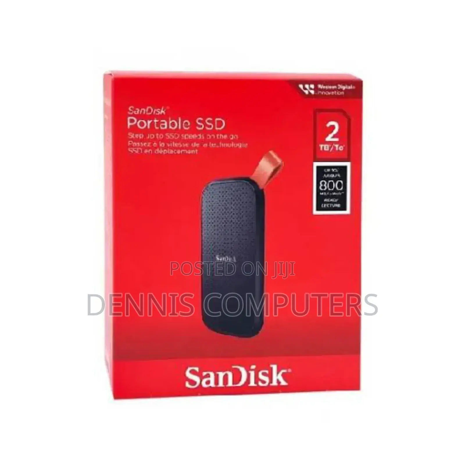 Sandisk E30 Portable External SSD 2tb - Black