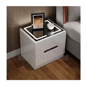 Wooden Bedside Cabinet With Led Light