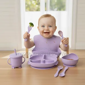 Silicone Baby Food Tableware Set 6pcs Feeding Cutlery Set for Kids