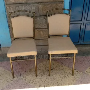 Rusty Gold Powder-Coated Hotel Chairs.