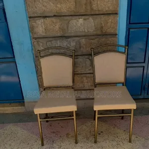 Rusty Gold Powder-Coated Hotel Chairs.