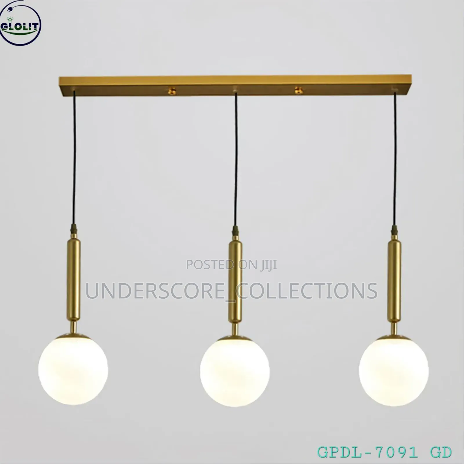 Glolit GPDL-7091 Gd 3-Light Pendant Light