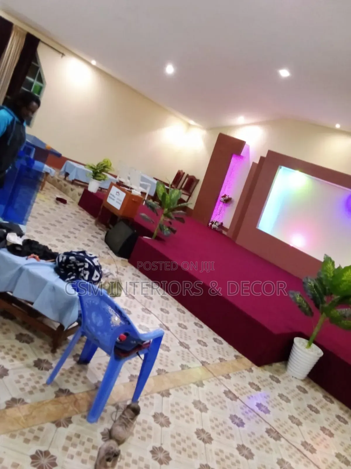 Church Carpets in Deep Maroon Theme