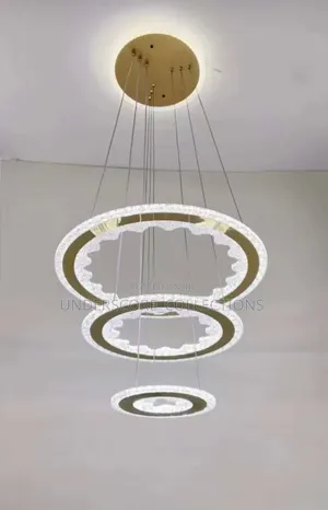 Modern 3-Ring Crystal Led Chandelier