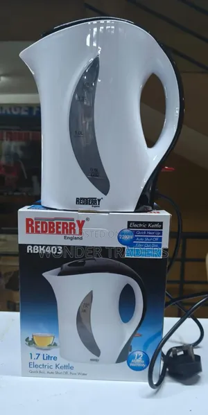 ￼
Redberry 1.7 Litres Electric Kettle – Fast Boiling Stainless Steel