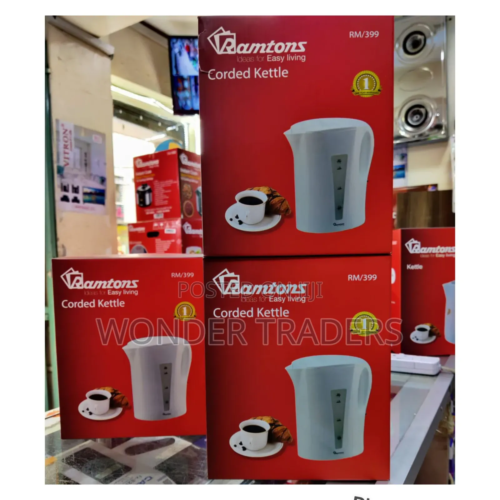 *Ramtons Corded Kettle 1.7litres Rm399