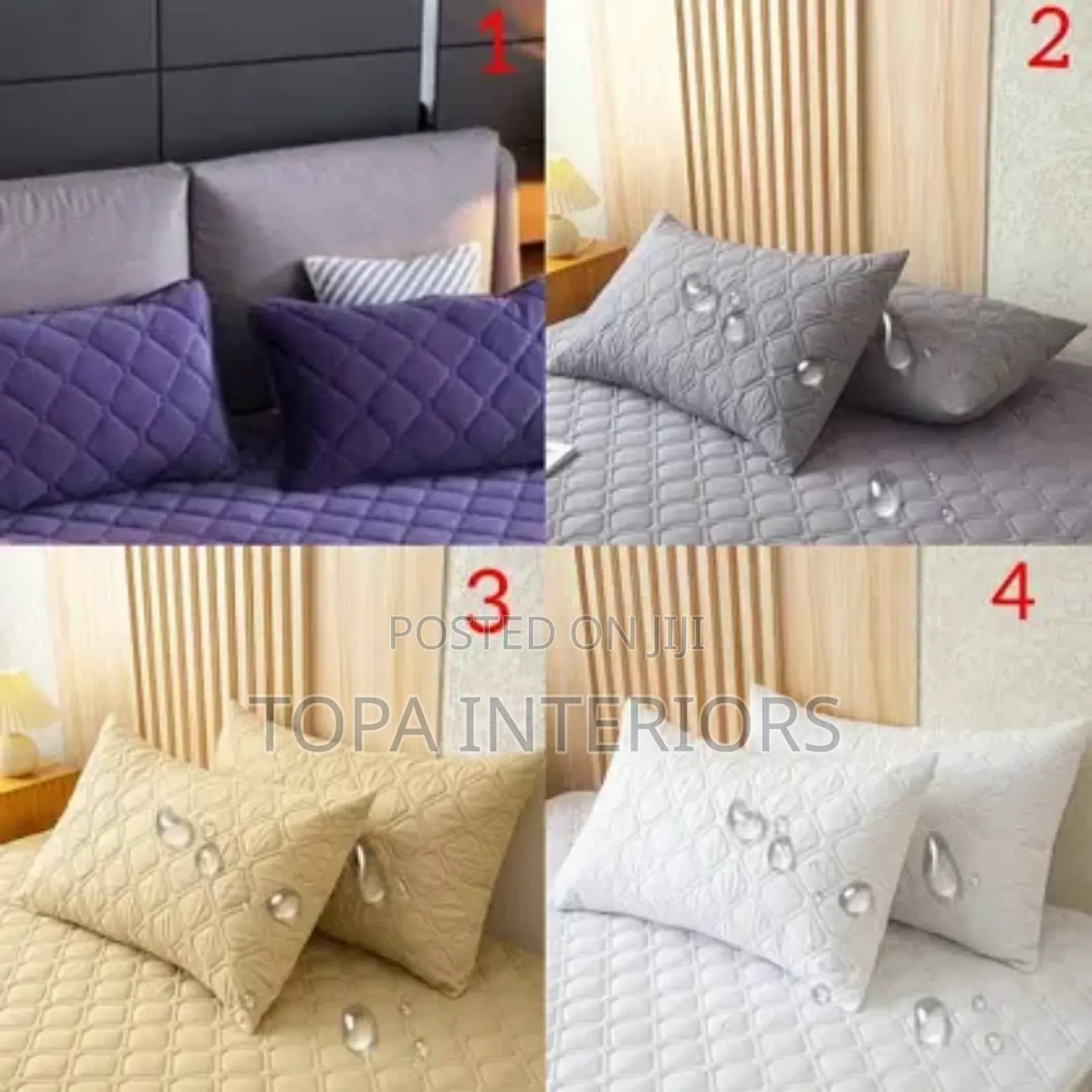 Washable Quilted Waterproof Pillow Cases