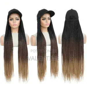 Elegant Long Braided Baseball Cap Wig