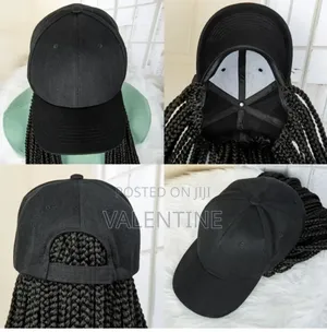 Braided Cap Wig With Box Braids Curly Tips