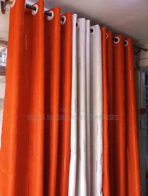 Orange and Baige Curtain
