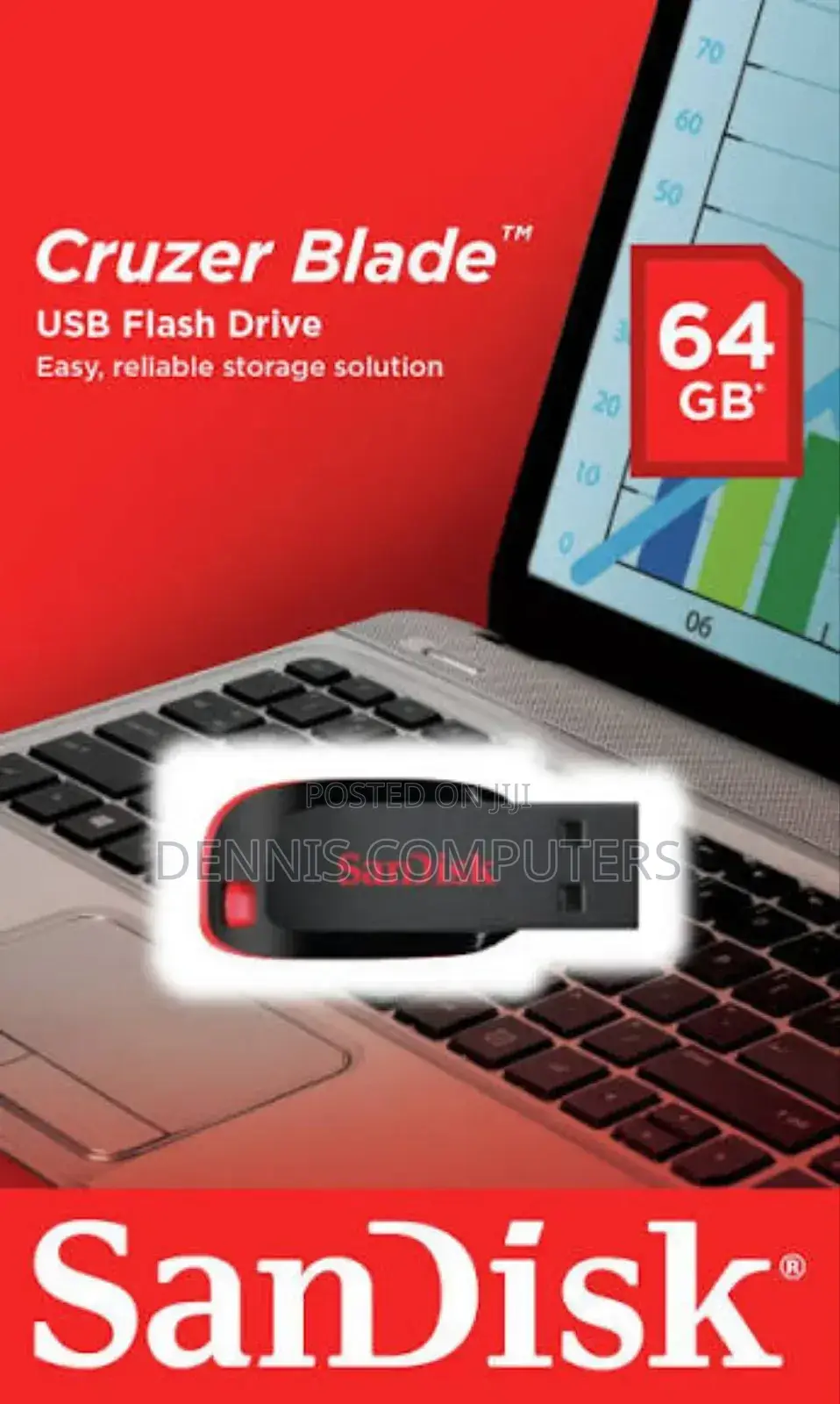 Sandisk Cruzer Blade Usb Flash Drive 64gb