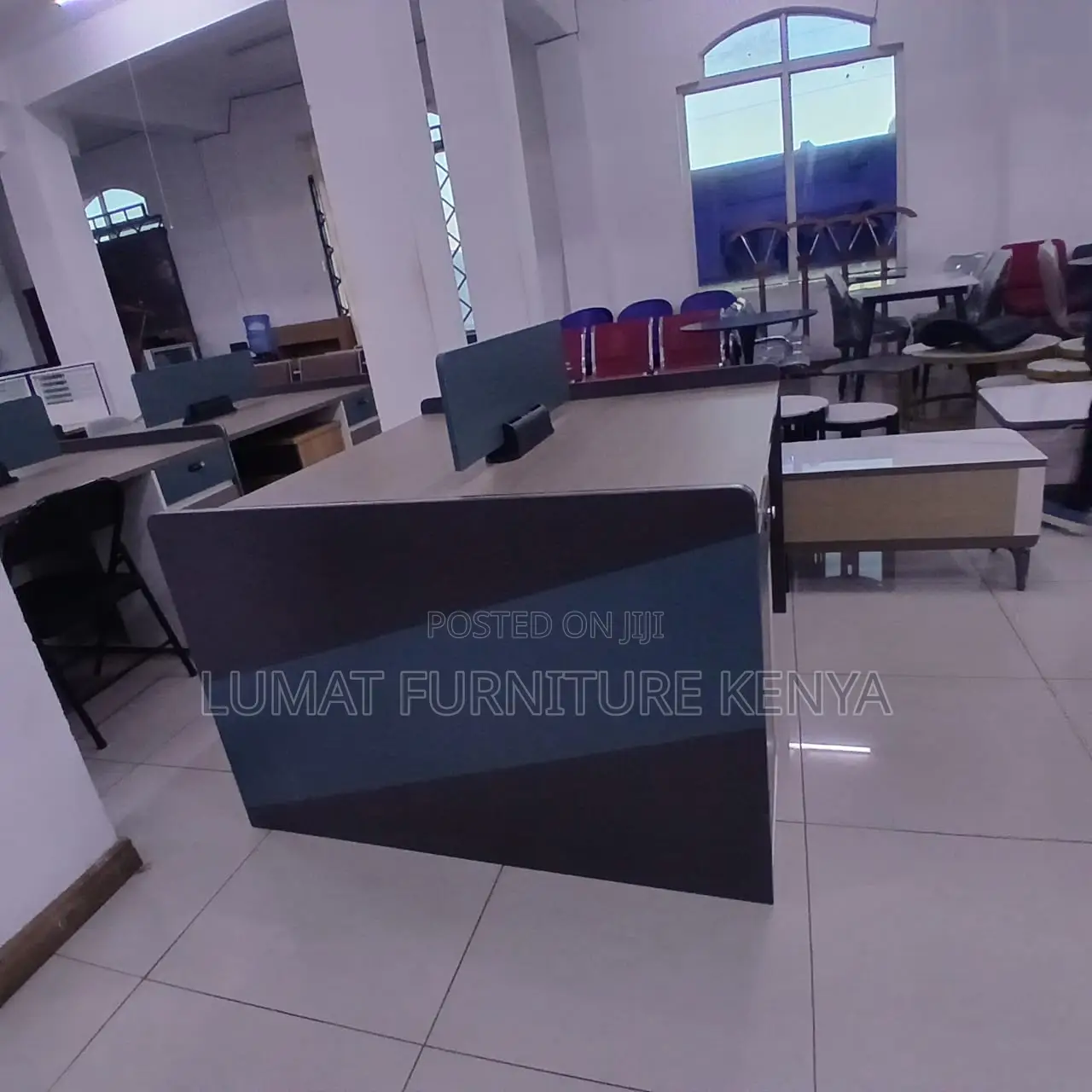 Two-Seater Cubicle Desk
