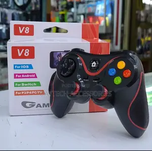 V8 Wireless Bluetooth Mobile Game Controller With Smartphone Holder.