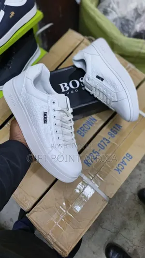 Boss Casual Smart Shoes For Men Available In White Color Way
