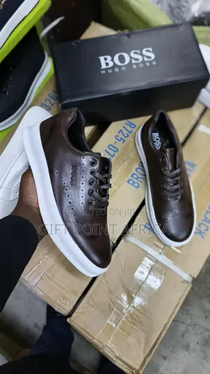 Boss Casual Smart Shoes For Men Available In Coffee Brown Color Way
