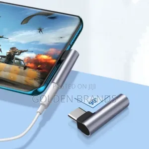 2-in-1 Type-C to 3.5mm Adapter With Strong Alloy Build 90° Elbow