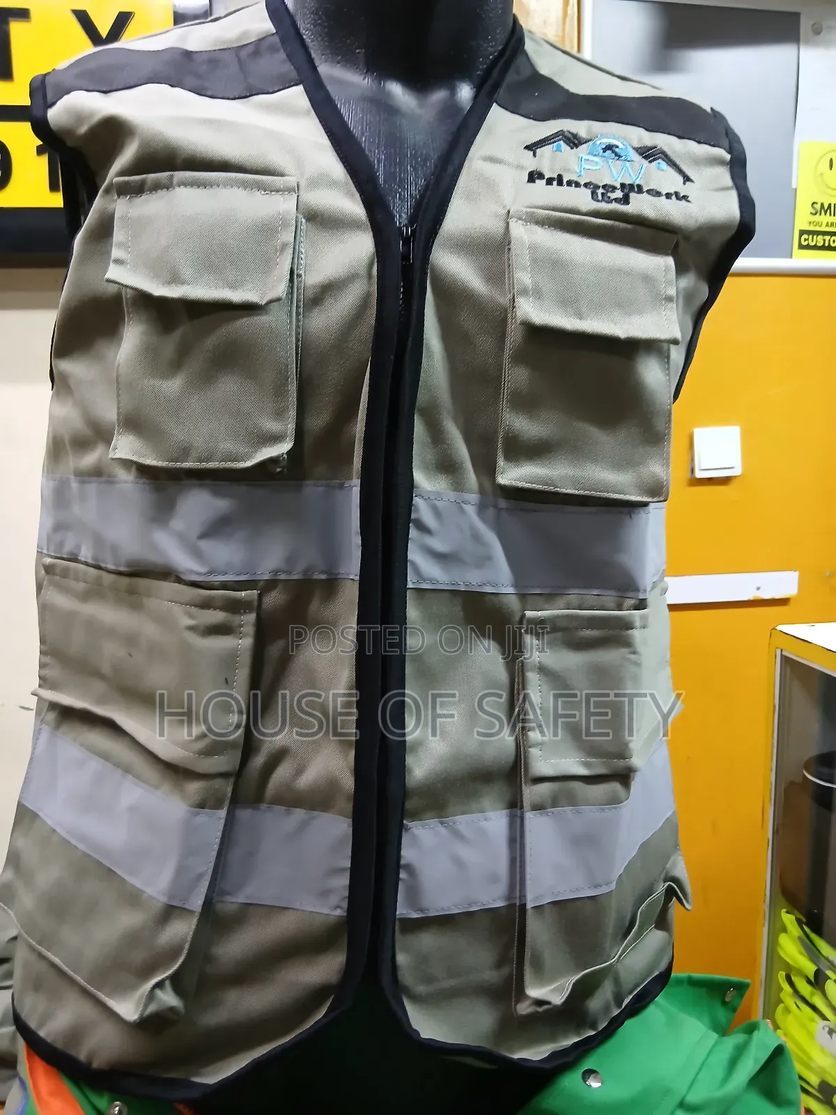 Black Pipped Back Mission Jacket With Branding
