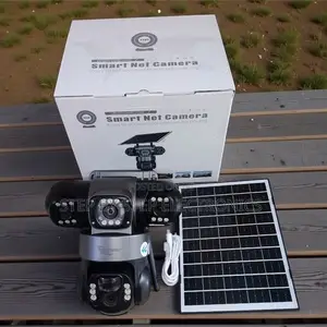 4g Solar Triple Lens PTZ Camera With 360 Rotation and Audio Recording