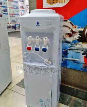 Three Tap Water Dispenser, Hot And Cold Waters.