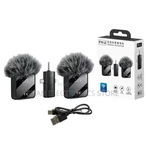 2 in 1 Wireless Lapel Microphone for iPhone Android- F15-2