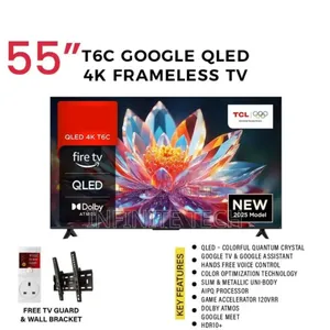 Tcl 55"T6c 55 Inch Qled Smart Tv 2025 Model