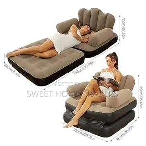 2 in 1 Inflatable Sofa With Arm Rest